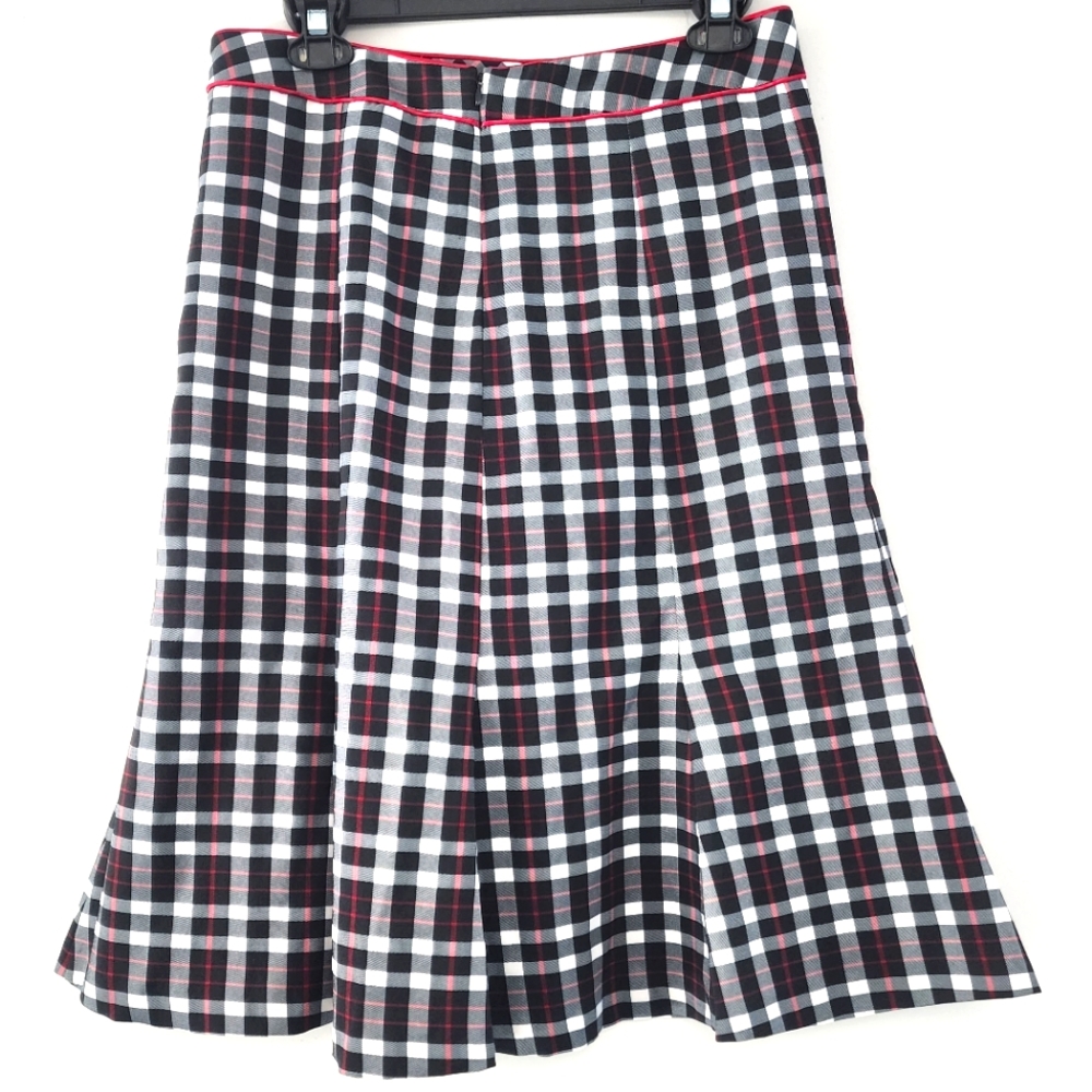 John Paul Richard plaid bell‎ midi skirt